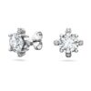 Galaxy Stud Earrings Lab-Grown Diamonds 2.1 Ct Tw, Round Shape, 14K White Gold