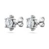 Galaxy Stud Earrings Lab-Grown Diamonds 2.1 Ct Tw, Round Shape, 14K White Gold