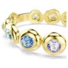 Gema Bangle Mixed Cuts, Multicolored, Gold-Tone Plated Gema Bangle Mixed Cuts, Multicolored, Gold-Tone Plated