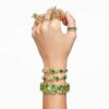 Matrix Ring Baguette Cut, Green, Gold-Tone Plated Matrix Ring Baguette Cut, Green, Gold-Tone Plated