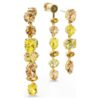 Gema Drop Earrings Asymmetrical Design, Mixed Cuts, Long, Yellow, Gold-Tone Plated Gema Drop Earrings Asymmetrical Design, Mixed Cuts, Long, Yellow, Gold-Tone Plated