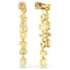 Gema Drop Earrings Asymmetrical Design, Mixed Cuts, Long, Yellow, Gold-Tone Plated Gema Drop Earrings Asymmetrical Design, Mixed Cuts, Long, Yellow, Gold-Tone Plated