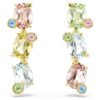 Gema Drop Earrings Asymmetrical Design, Mixed Cuts, Multicolored, Gold-Tone Plated Gema Drop Earrings Asymmetrical Design, Mixed Cuts, Multicolored, Gold-Tone Plated