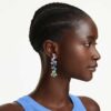 Gema Drop Earrings Mixed Cuts, Chandelier, Long, Multicolored, Gold-Tone Plated Gema Drop Earrings Mixed Cuts, Chandelier, Long, Multicolored, Gold-Tone Plated