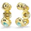Gema Hoop Earrings Mixed Cuts, Multicolored, Gold-Tone Plated