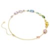 Gema Necklace Mixed Cuts, Multicolored, Gold-Tone Plated Gema Necklace Mixed Cuts, Multicolored, Gold-Tone Plated