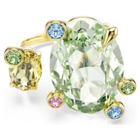 Gema Open Ring Mixed Cuts, Multicolored, Gold-Tone Plated