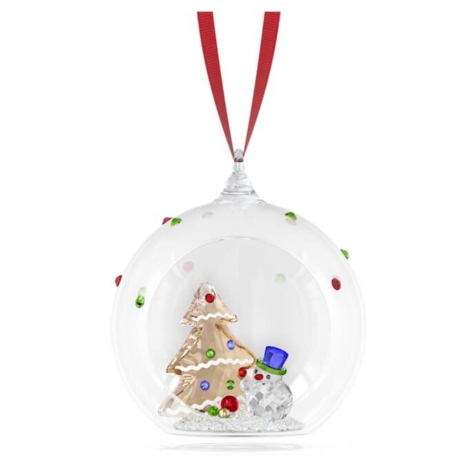 Holiday Cheers Tree and Snowman Ball Ornament Holiday Cheers Tree and Snowman Ball Ornament
