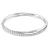 Hyperbola Bangle Round Cut, White, Rhodium Plated Hyperbola Bangle Round Cut, White, Rhodium Plated