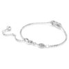 Hyperbola Bracelet Infinity, White, Rhodium Plated Hyperbola Bracelet Infinity, White, Rhodium Plated