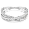 Hyperbola Cuff Mixed Cuts, Infinity, White, Rhodium Plated Hyperbola Cuff Mixed Cuts, Infinity, White, Rhodium Plated