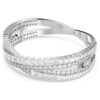 Hyperbola Cuff Mixed Cuts, Infinity, White, Rhodium Plated Hyperbola Cuff Mixed Cuts, Infinity, White, Rhodium Plated