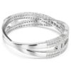 Hyperbola Cuff Mixed Cuts, Infinity, White, Rhodium Plated Hyperbola Cuff Mixed Cuts, Infinity, White, Rhodium Plated