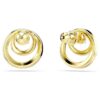 Hyperbola Stud Earrings Round Cut, White, Gold-Tone Plated Hyperbola Stud Earrings Round Cut, White, Gold-Tone Plated