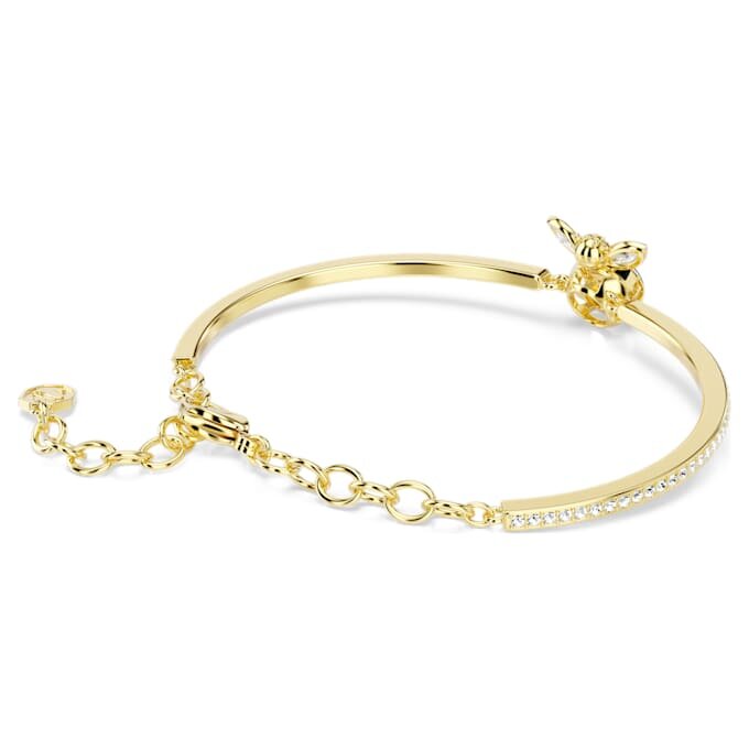 Idyllia Bangle Mixed Cuts, Bee, Multicolored, Gold-Tone Plated Idyllia Bangle Mixed Cuts, Bee, Multicolored, Gold-Tone Plated
