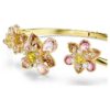 Idyllia Bangle Mixed Cuts, Flower, Multicolored, Gold-Tone Plated Idyllia Bangle Mixed Cuts, Flower, Multicolored, Gold-Tone Plated