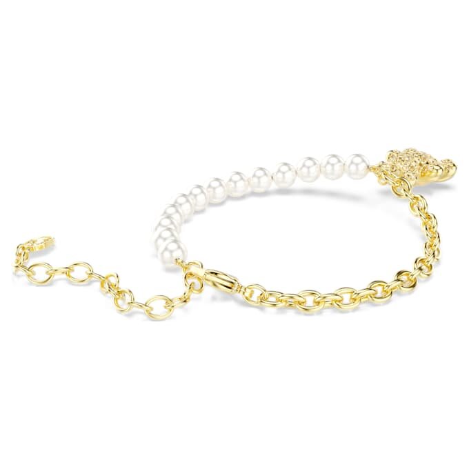 Idyllia Bracelet Crystal Pearl, Round Cut, Teddy, Gold Tone, Gold-Tone Plated Idyllia Bracelet Crystal Pearl, Round Cut, Teddy, Gold Tone, Gold-Tone Plated