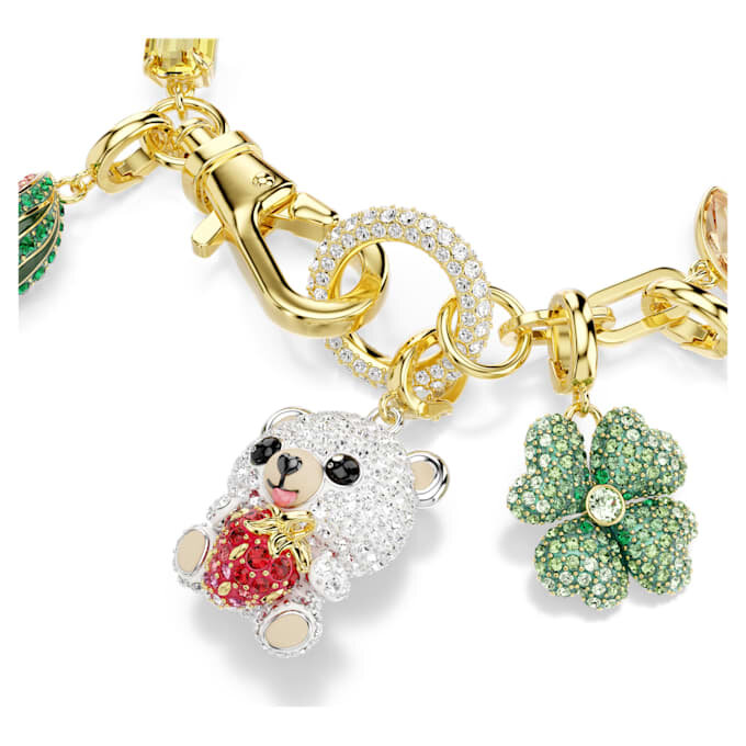 Idyllia Bracelet Mixed Cuts, Mixed Motifs, Multicolored, Gold-Tone Plated Idyllia Bracelet Mixed Cuts, Mixed Motifs, Multicolored, Gold-Tone Plated