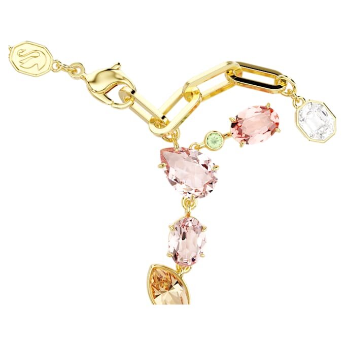 Idyllia Bracelet Mixed Cuts, Mixed Motifs, Multicolored, Gold-Tone Plated Idyllia Bracelet Mixed Cuts, Mixed Motifs, Multicolored, Gold-Tone Plated