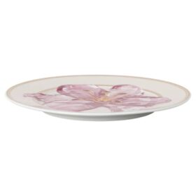 Idyllia Bread Plate Porcelain, Crystal Print Motif, Lily, Purple Idyllia Bread Plate Porcelain, Crystal Print Motif, Lily, Purple