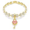 Idyllia Charm Mixed Cuts, Heart with Key, White, Gold-Tone Plated Idyllia Charm Mixed Cuts, Heart with Key, White, Gold-Tone Plated