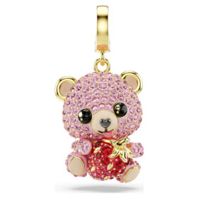 Idyllia Charm Mixed Cuts, Teddy, Pink, Gold-Tone Plated