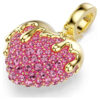 Idyllia Charm Round Cut, Heart, Pink, Gold-Tone Plated Idyllia Charm Round Cut, Heart, Pink, Gold-Tone Plated