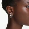 Idyllia Drop Earrings Mixed Cuts, Heart with Arrow, White, Rhodium Plated Idyllia Drop Earrings Mixed Cuts, Heart with Arrow, White, Rhodium Plated