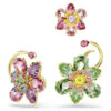 Idyllia Ear Cuff Set (3), Asymmetrical Design, Mixed Cuts, Flower, Multicolored, Gold-Tone Plated Idyllia Ear Cuff Set (3), Asymmetrical Design, Mixed Cuts, Flower, Multicolored, Gold-Tone Plated