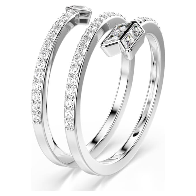 Idyllia Motif Ring Mixed Cuts, Arrow, White, Rhodium Plated Idyllia Motif Ring Mixed Cuts, Arrow, White, Rhodium Plated