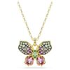 Idyllia Pendant Mixed Cuts, Pavé, Butterfly, Multicolored, Gold-Tone Plated Idyllia Pendant Mixed Cuts, Pavé, Butterfly, Multicolored, Gold-Tone Plated