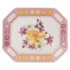Idyllia Tray Porcelain, Crystal Print Motif, Flower, Large, Pink Idyllia Tray Porcelain, Crystal Print Motif, Flower, Large, Pink