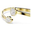 Imber Bangle Mixed Cuts, White, Gold-Tone Plated Imber Bangle Mixed Cuts, White, Gold-Tone Plated