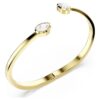 Imber Bangle Mixed Cuts, White, Gold-Tone Plated Imber Bangle Mixed Cuts, White, Gold-Tone Plated