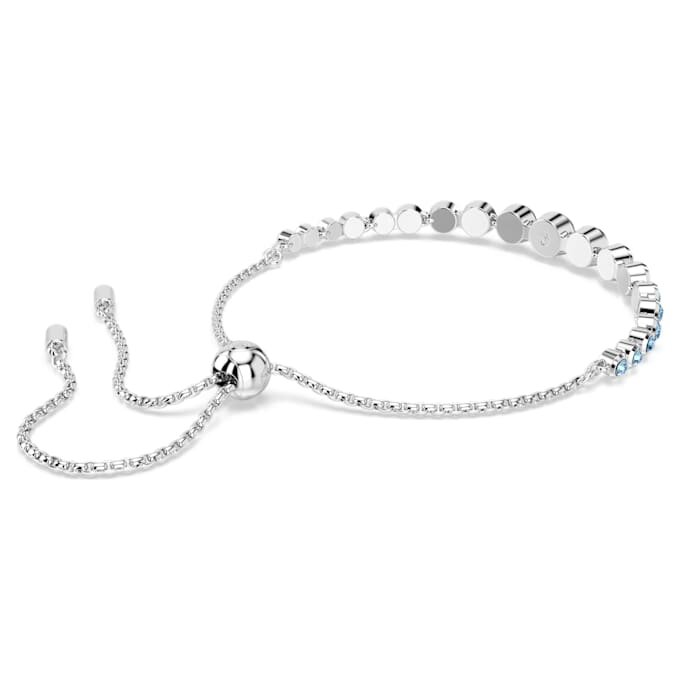 Imber Bracelet Mixed Round Cuts, Blue, Rhodium Plated Imber Bracelet Mixed Round Cuts, Blue, Rhodium Plated