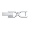 Imber Emily Tennis Extender Round Cut, White, Rhodium Plated