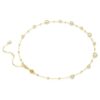 Imber Necklace Round Cut, Scattered Design, White, Gold-Tone Plated