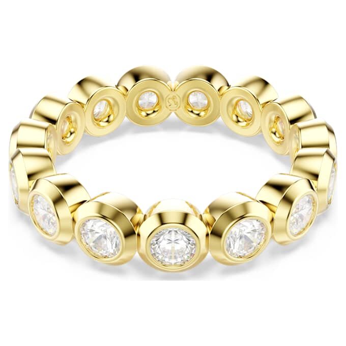 Imber Ring Round Cut, White, Gold-Tone Plated Imber Ring Round Cut, White, Gold-Tone Plated