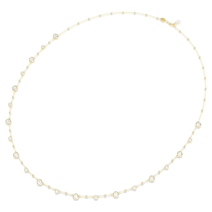 Imber Strandage Round Cut, White, Gold-Tone Plated Imber Strandage Round Cut, White, Gold-Tone Plated