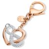 Infinite Bag Charm Infinity and Heart, White, Mixed Metal Finish