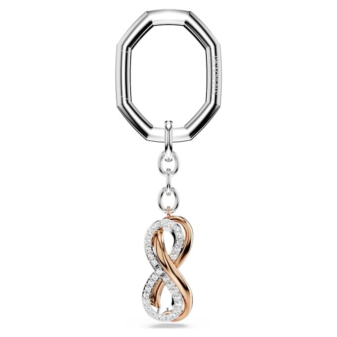 Key Ring Infinity, White, Mixed Metal Finish Key Ring Infinity, White, Mixed Metal Finish