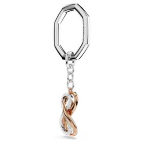 Key Ring Infinity, White, Mixed Metal Finish