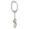 Key Ring Infinity, White, Mixed Metal Finish Key Ring Infinity, White, Mixed Metal Finish