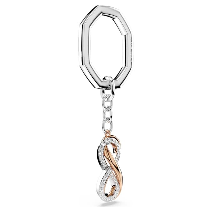 Key Ring Infinity, White, Mixed Metal Finish Key Ring Infinity, White, Mixed Metal Finish
