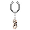 Key Ring Infinity, White, Mixed Metal Finish Key Ring Infinity, White, Mixed Metal Finish