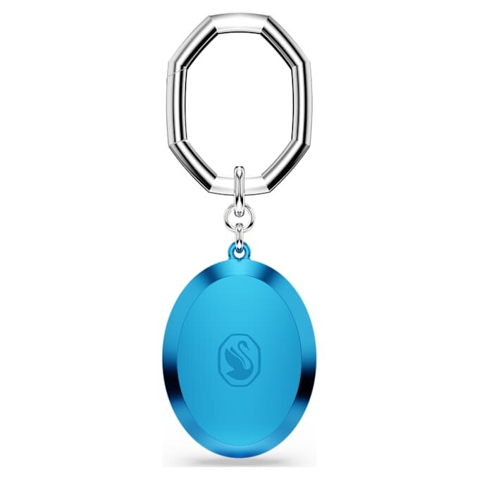 Key Ring Oval Cut, Blue, Mixed Metal Finish Key Ring Oval Cut, Blue, Mixed Metal Finish