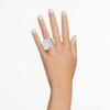 Lucent Cocktail Ring Octagon Cut, White Lucent Cocktail Ring Octagon Cut, White