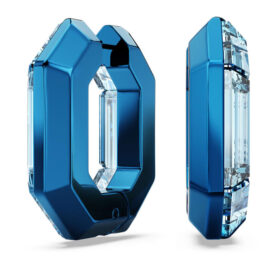Lucent Hoop Earrings Octagon Shape, Small, Blue