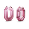 Lucent Hoop Earrings Octagon Shape, Small, Pink Lucent Hoop Earrings Octagon Shape, Small, Pink