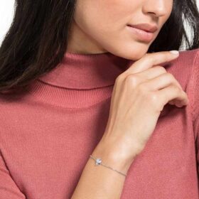 Magic Bracelet Angel, Blue, Rhodium Plated